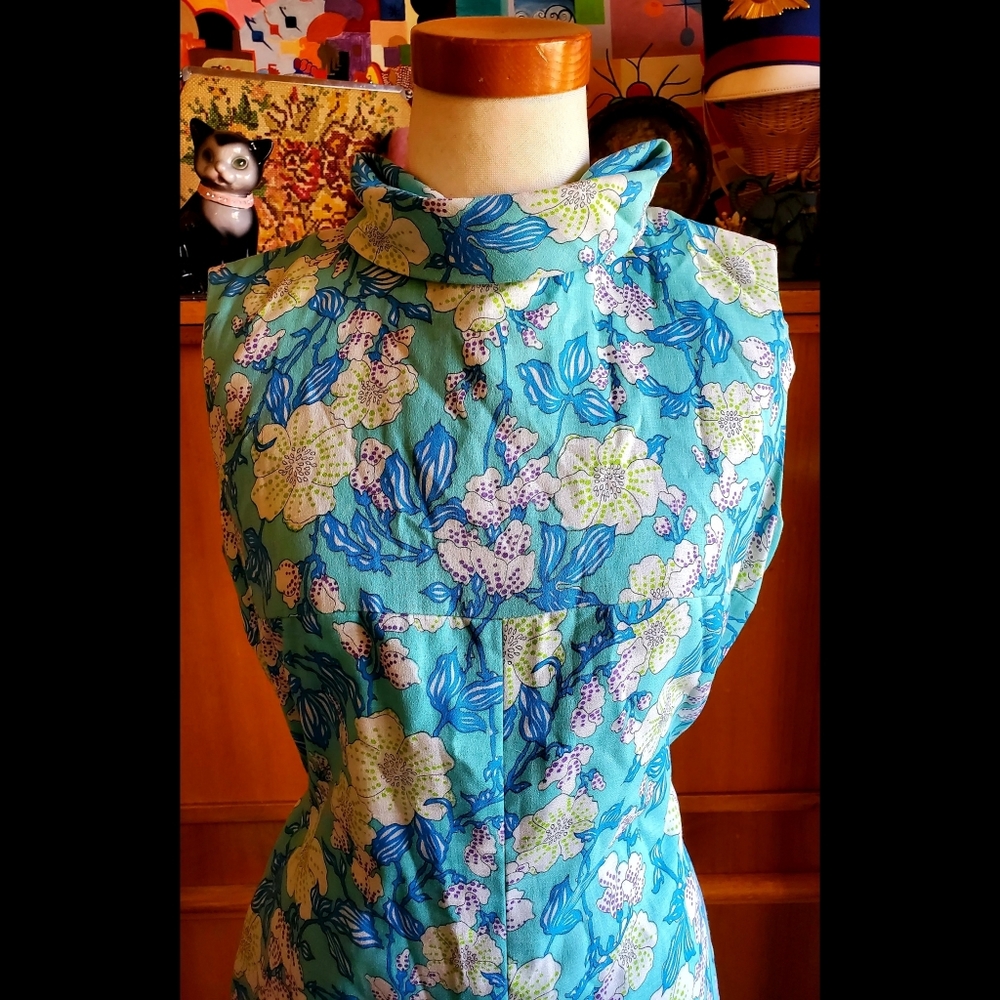 Vintage 60s Handmade Palazzo Empire Jumpsuit - Picture 2 of 9